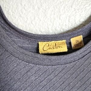 Caslon sleeveless textured dress top womens plus 2x